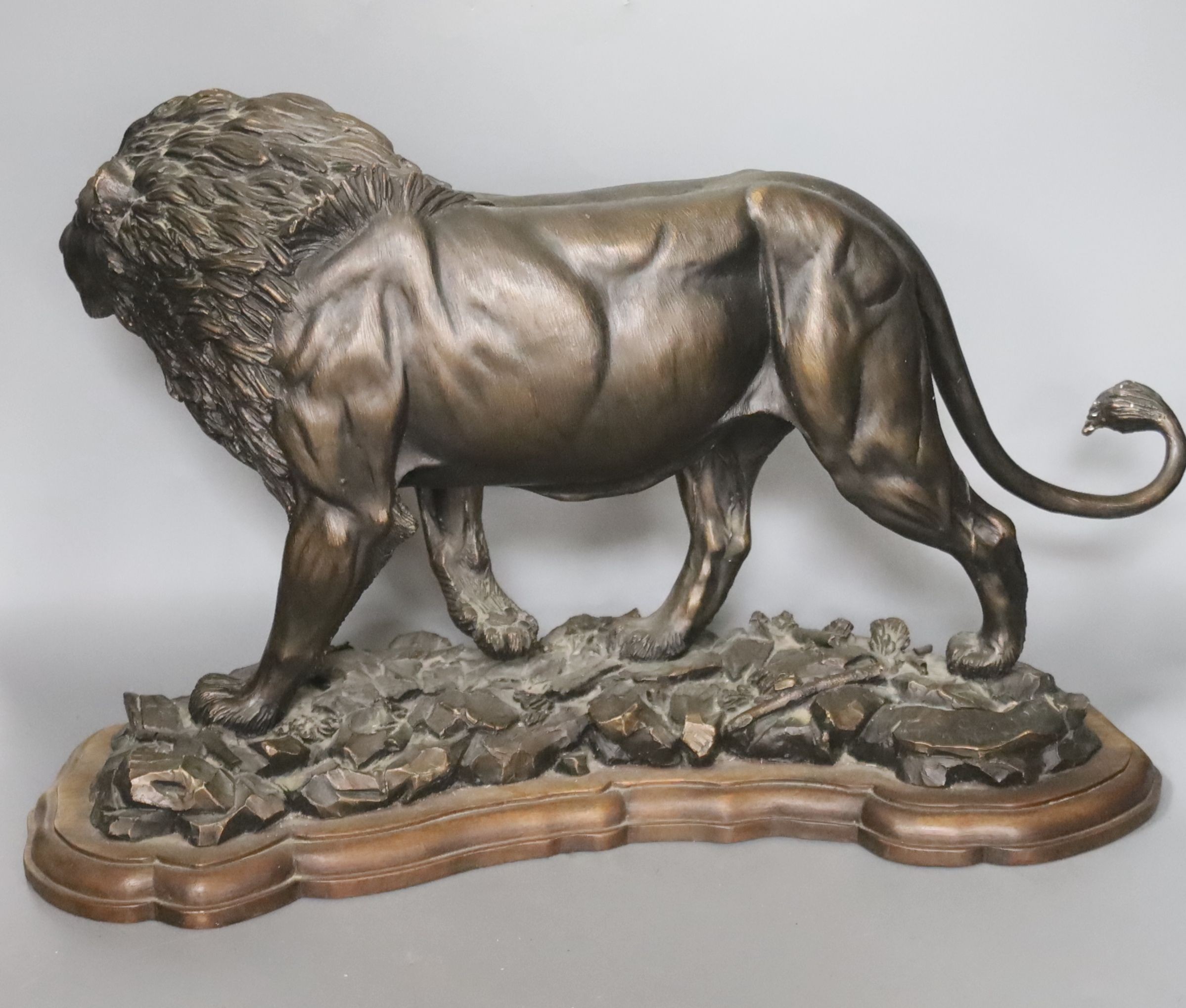 Tim Nicklin, bronzed resin, Prowling lion, 1986, 8/10, 52cm